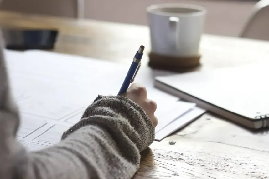 Woman Working at Desk