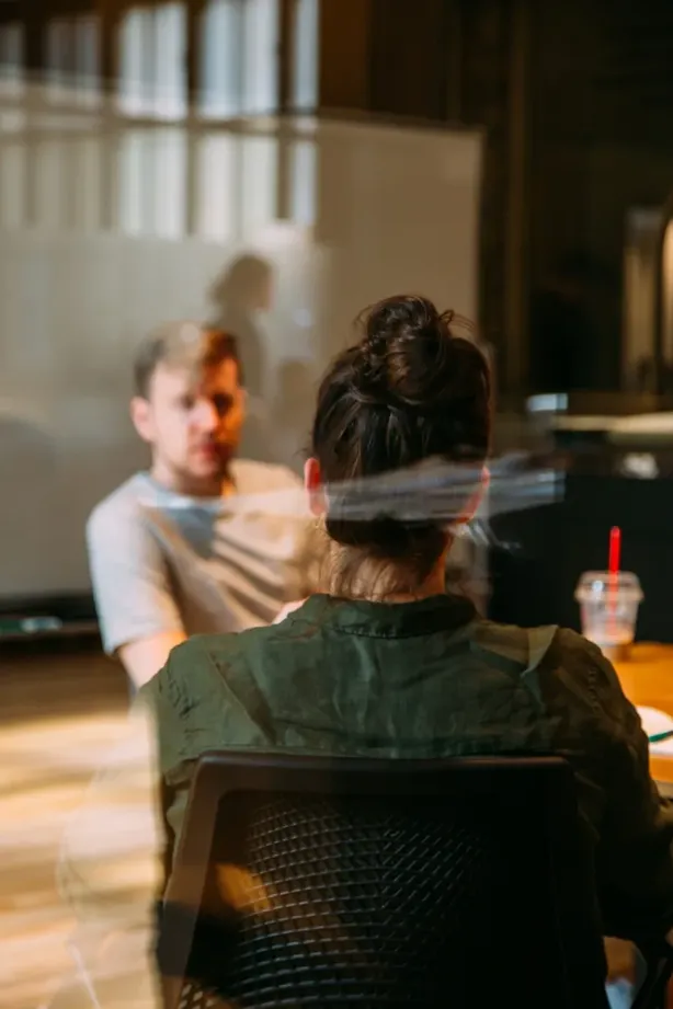 Business Meeting between woman and man